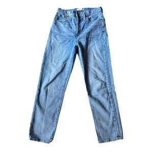 Madewell Jeans The Perfect Vintage Straight Jean Womens Hi-Rise Light Blue 26